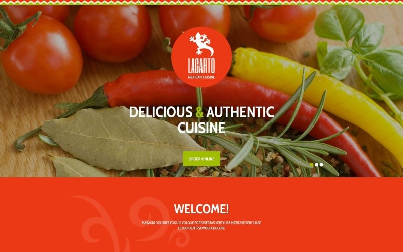 mexican restaurant responsive landing page template original