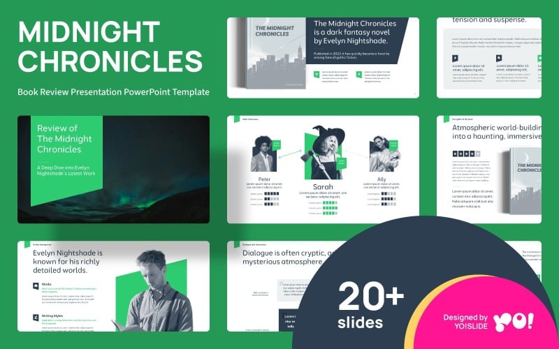 midnight chronicles book review presentation powerpoint template original