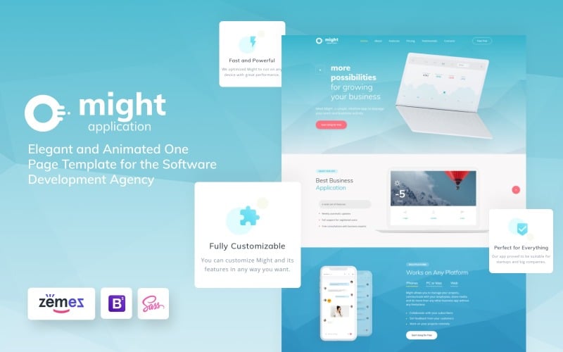 might delicate web application html landing page template original