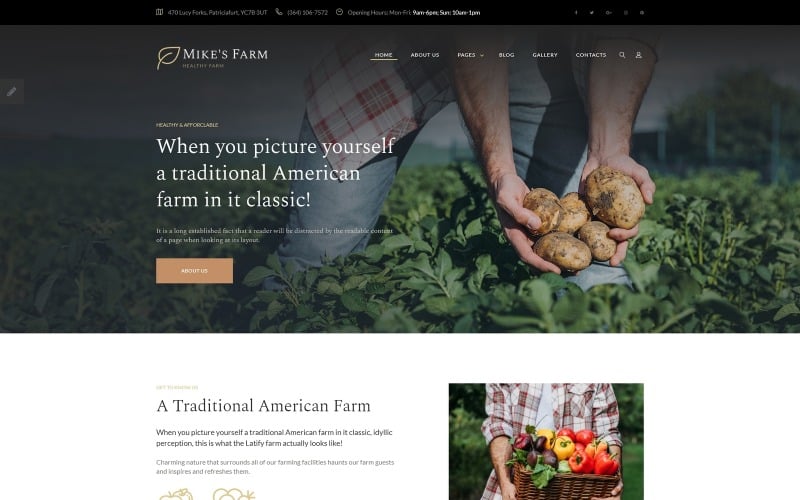 mikes farm food responsive simple joomla template original