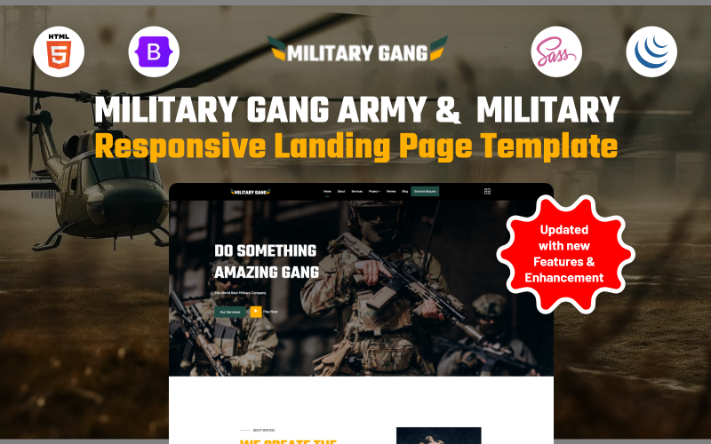 military gang army amp military responsive landing page template original