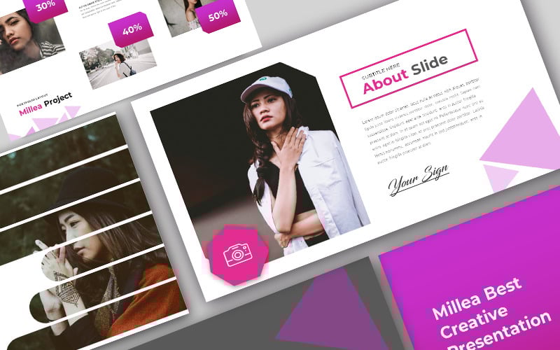 millea creative powerpoint template original