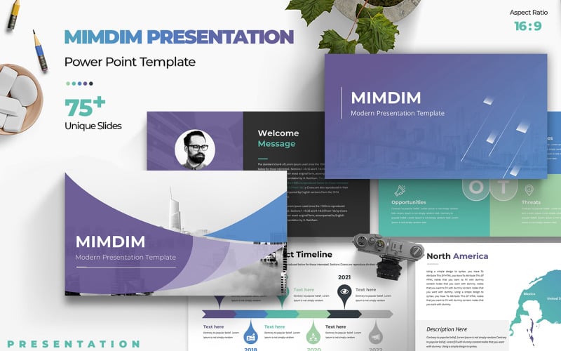 mimdim presentation powerpoint template original