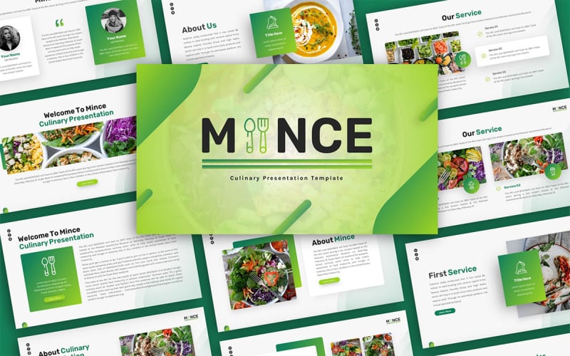 mince culinary multipurpose powerpoint presentation template original