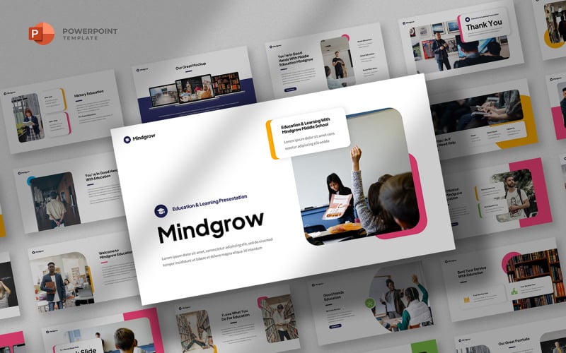 mindgrow education powerpoint template original