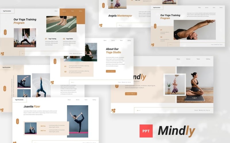 mindly yoga powerpoint template original