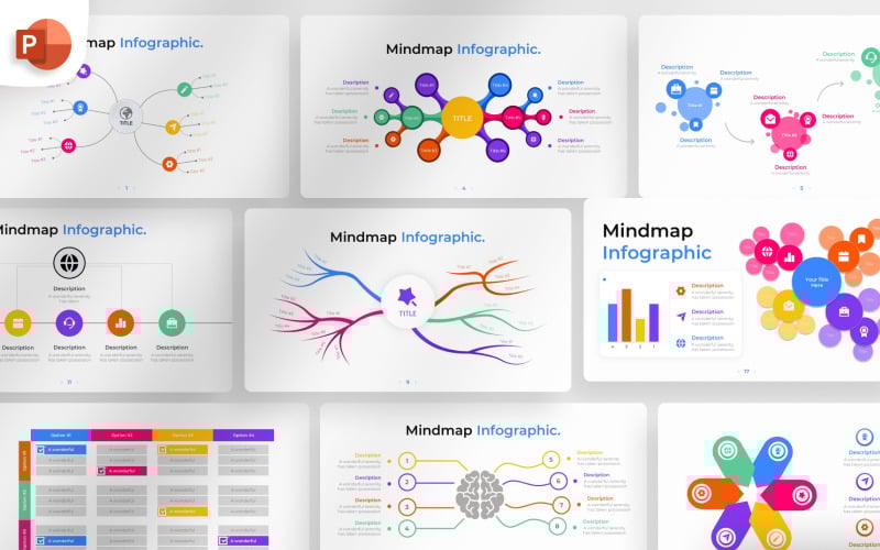 mindmap powerpoint infographic template original