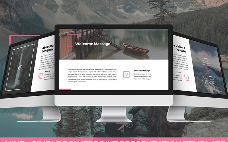 mine simple presentation powerpoint template original