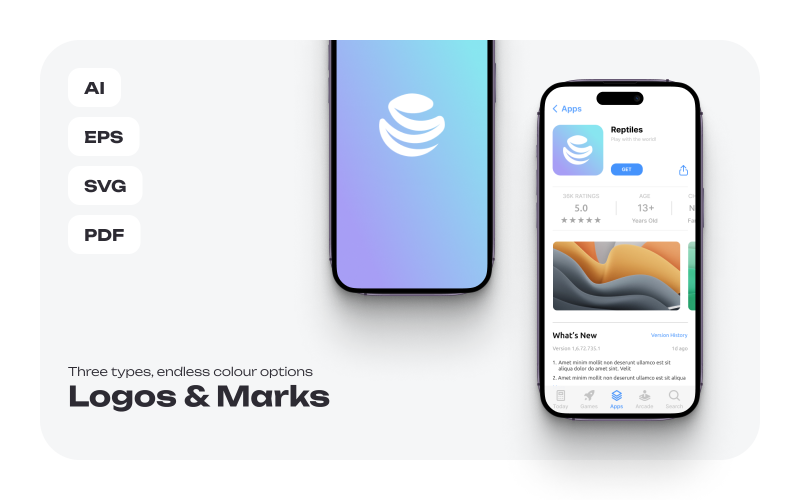 minimal art gallery app logo pack original