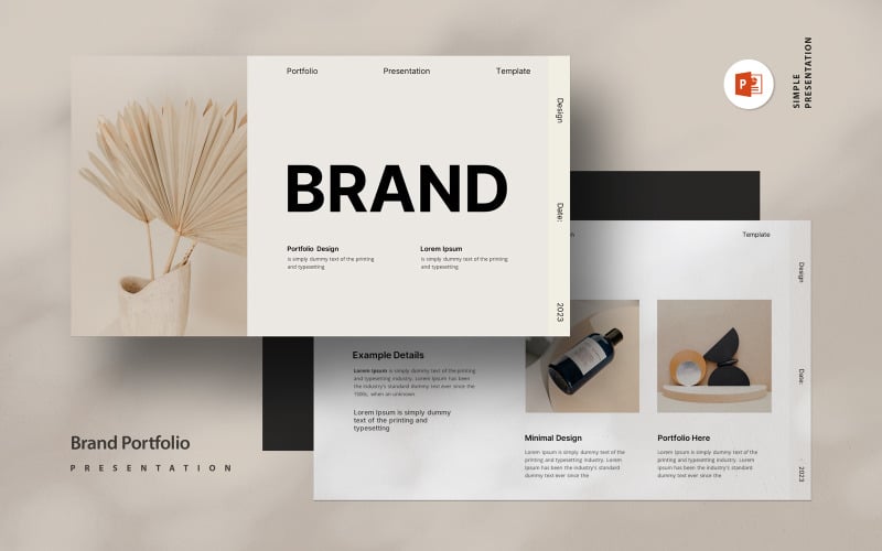 minimal brand portfolio presentation template original