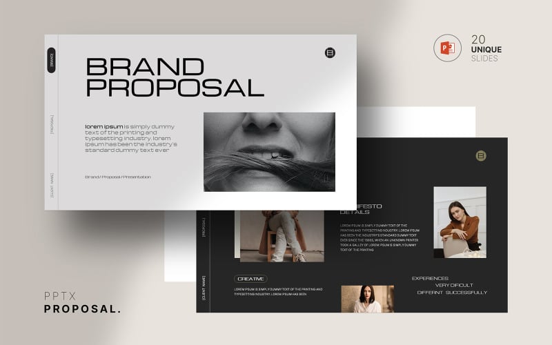 minimal brand proposal presentation layout original