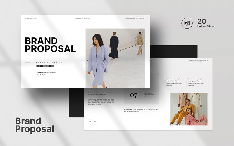 minimal brand proposal presentation template original