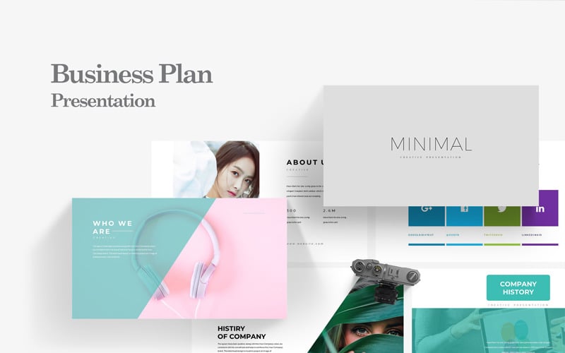 minimal business plan powerpoint template original