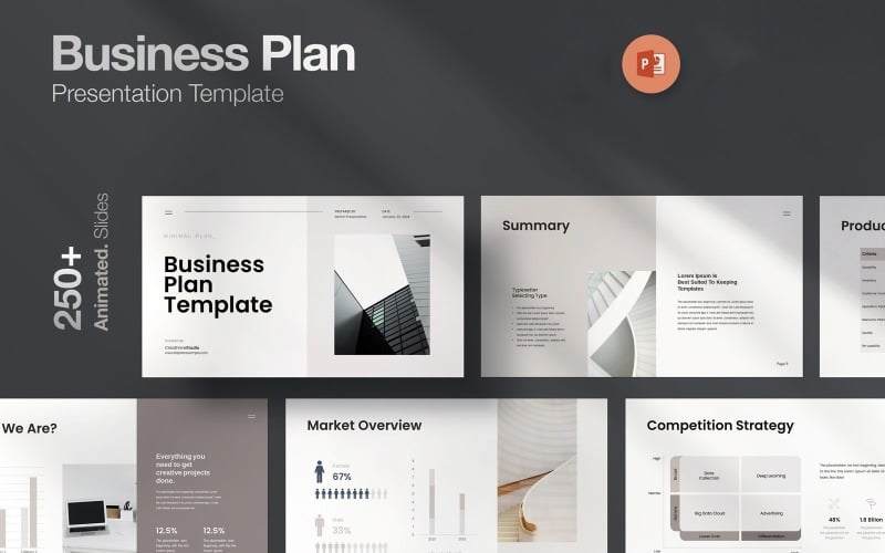 minimal business plan presentation template original