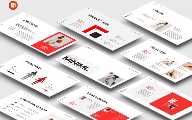 minimal business powerpoint layout template original