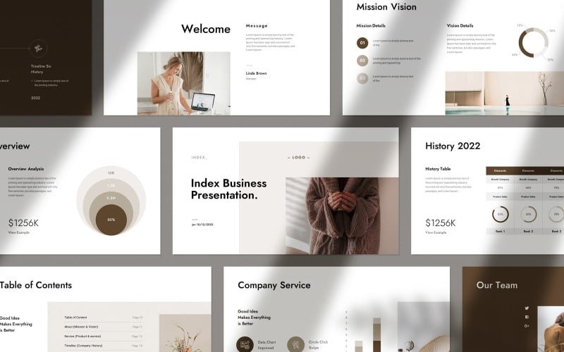 minimal business presentation layout original