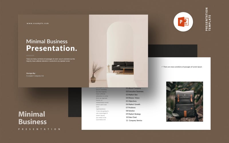 minimal business presentation powerpoint original