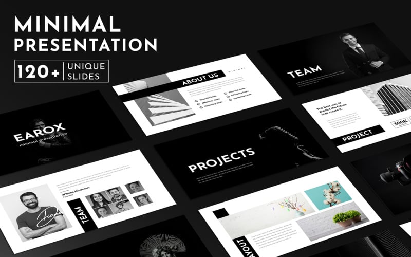 minimal business presentation template layout original