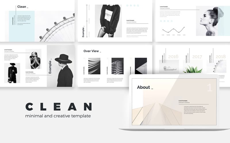 minimal clean creative powerpoint template original