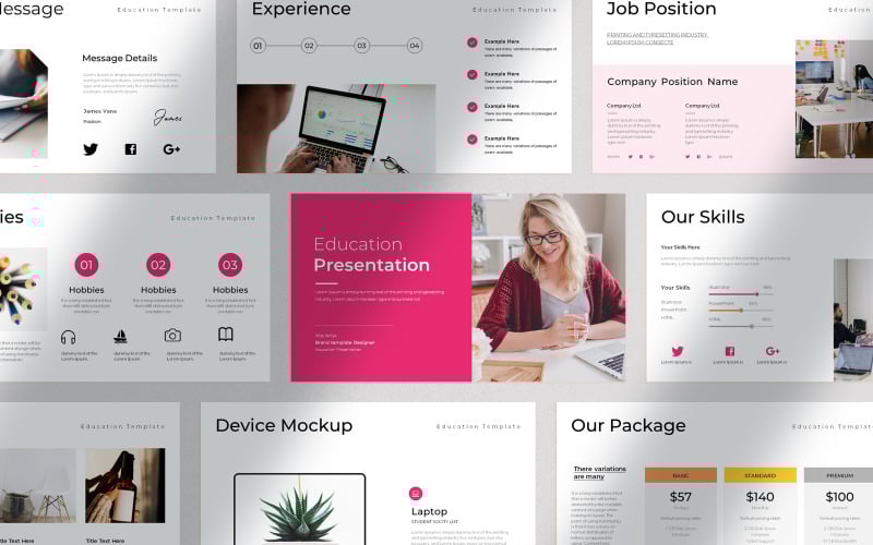 minimal clean education presentation original