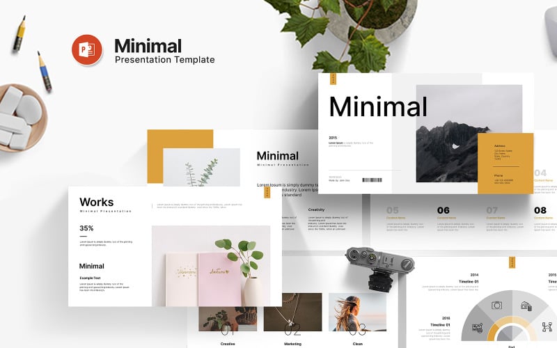 minimal clean powerpoint presentation temnplate original