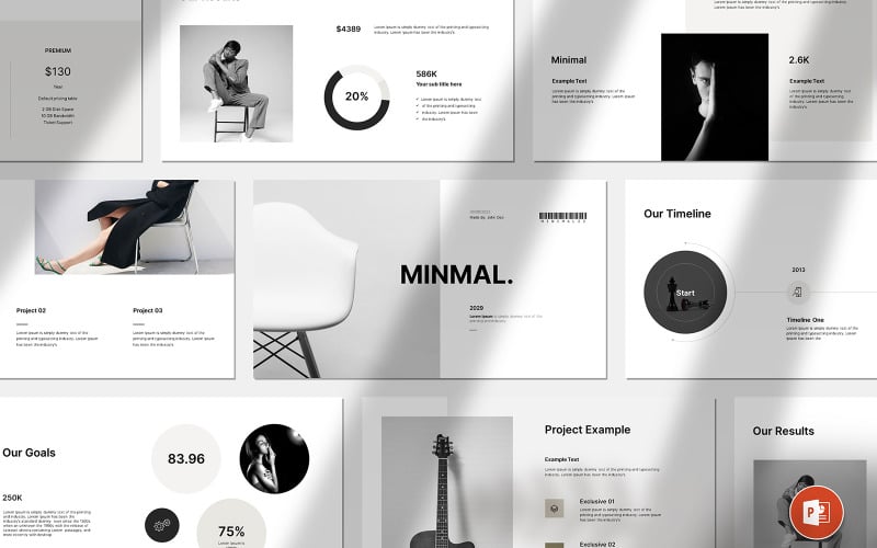 minimal clean powerpoint presentation template original