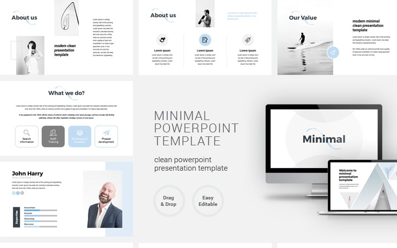 minimal clean powerpoint template original