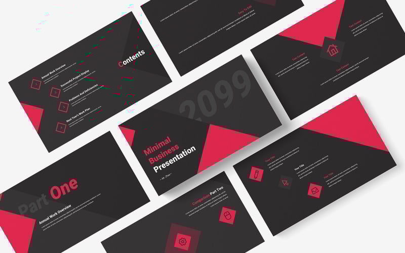 minimal corporate business powerpoint template original