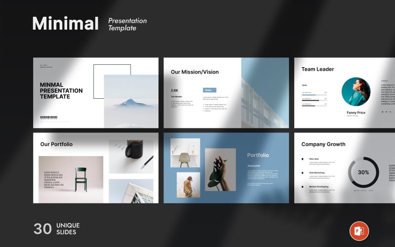 minimal crean powerpoint presentation template original
