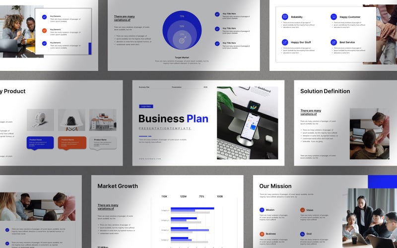 minimal creative business plan presentation template original