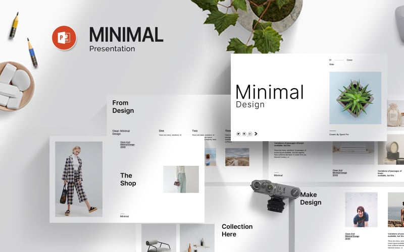 minimal design powerpoint template design original