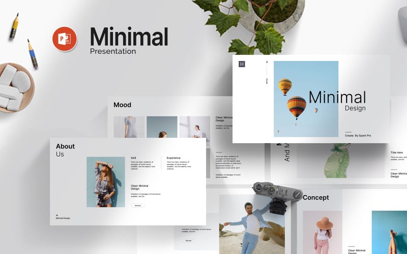 minimal design powerpoint template original