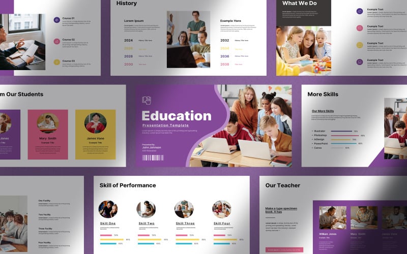 minimal education powerpoint presentation template original