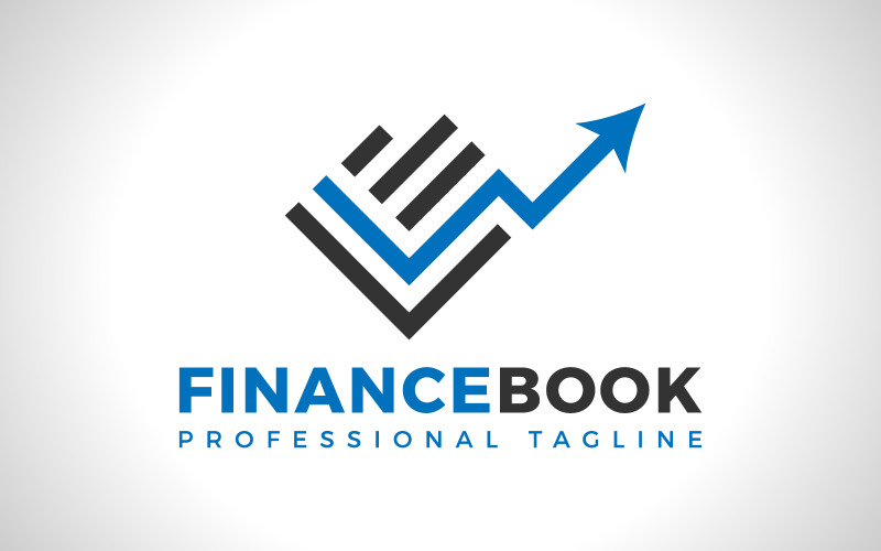 minimal finance book accounting financial logo design original