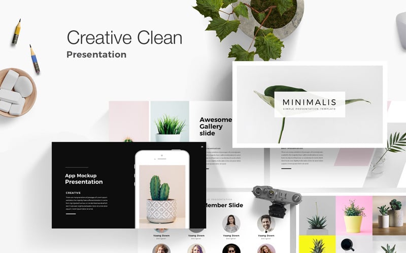minimal i clean powerpoint template original