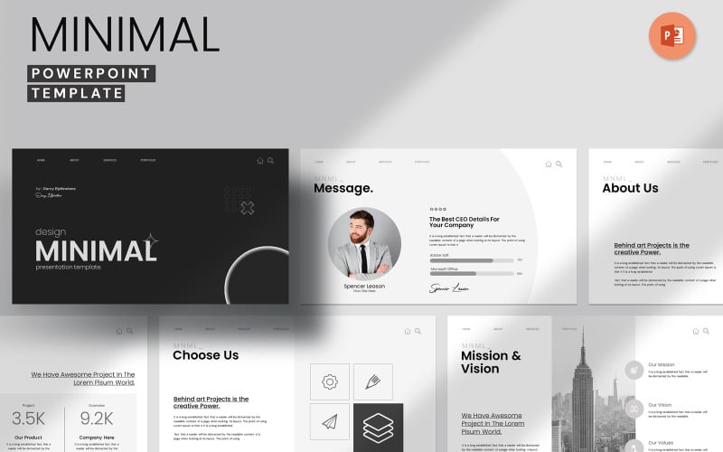 minimal layout powerpoint template original