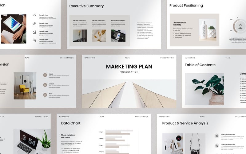 minimal marketing plan presentation original