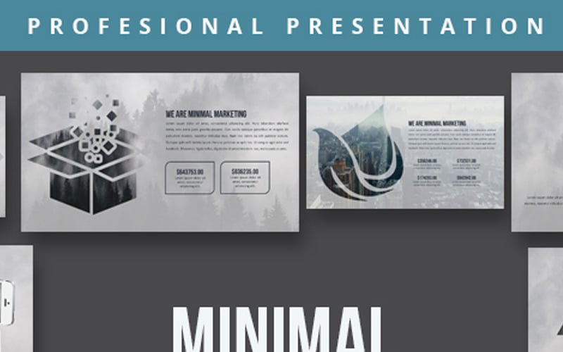 minimal marketing powerpoint template original