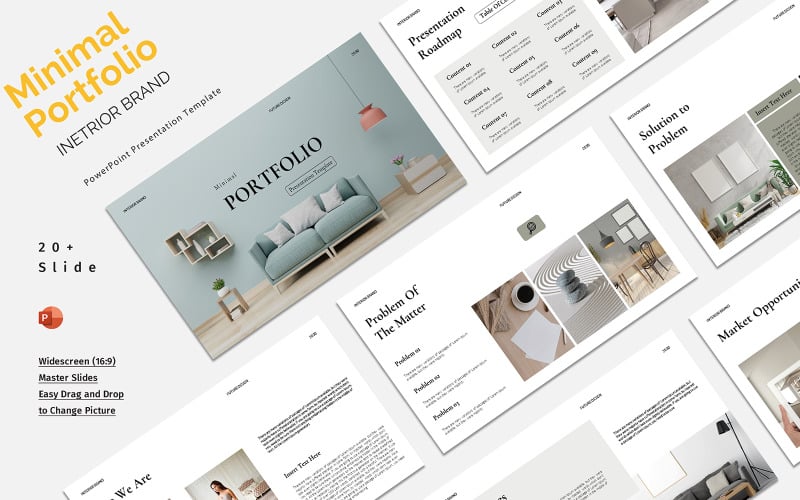 minimal portfolio powerpoint presentation original