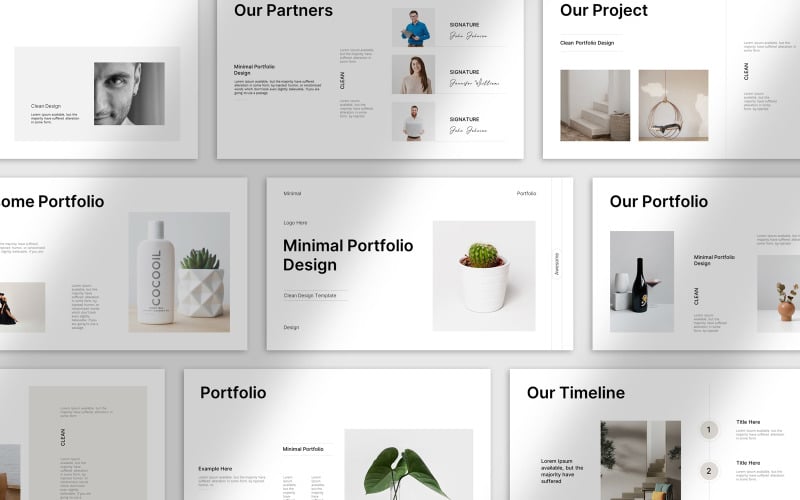 minimal portfolio presentation layout original