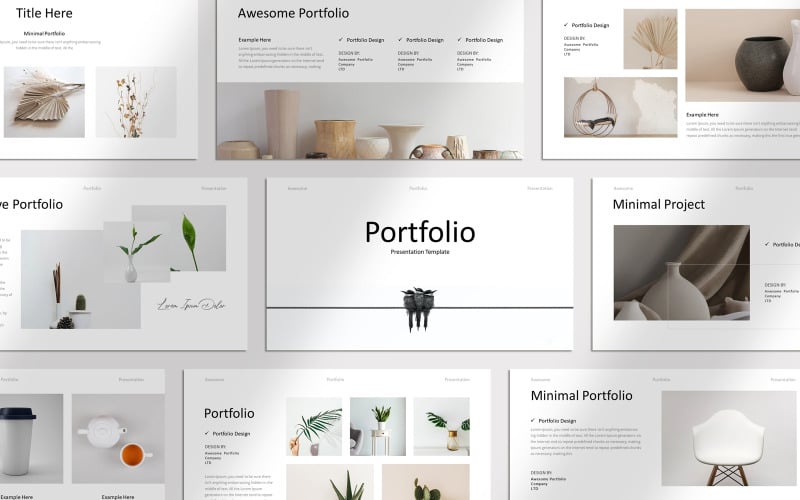 minimal portfolio presentation template layout original