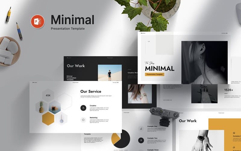 minimal powerpoint clean presentation template original