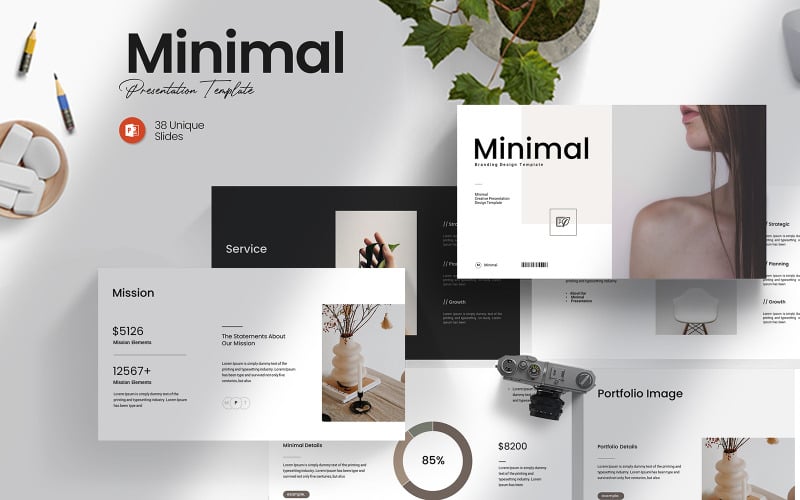 minimal powerpoint presentation template layout original