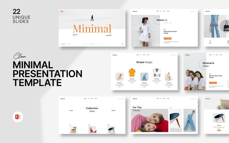 minimal powerpoint template design original