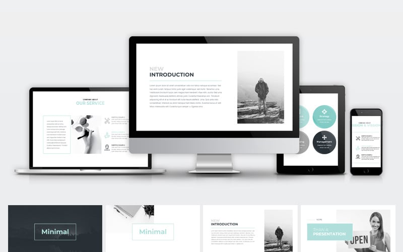 minimal presentation creative powerpoint template original