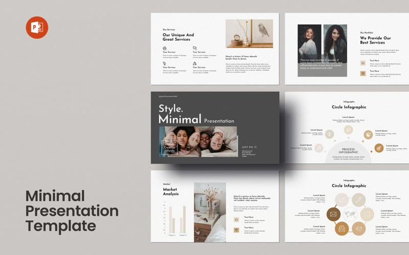minimal presentation powerpoint layout template original