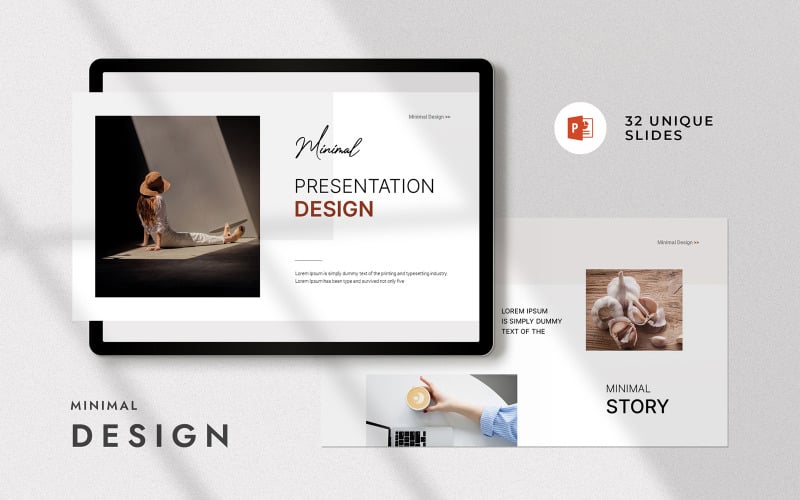 minimal presentation powerpoint template layout original