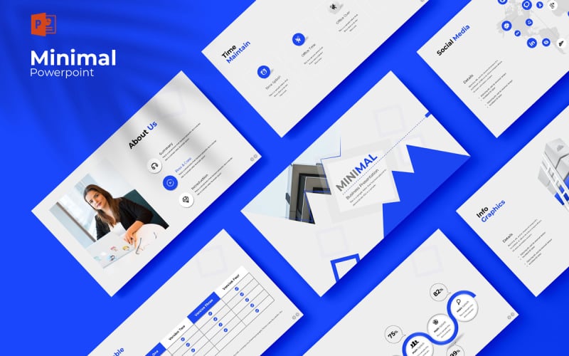 minimal presentation powerpoint template original