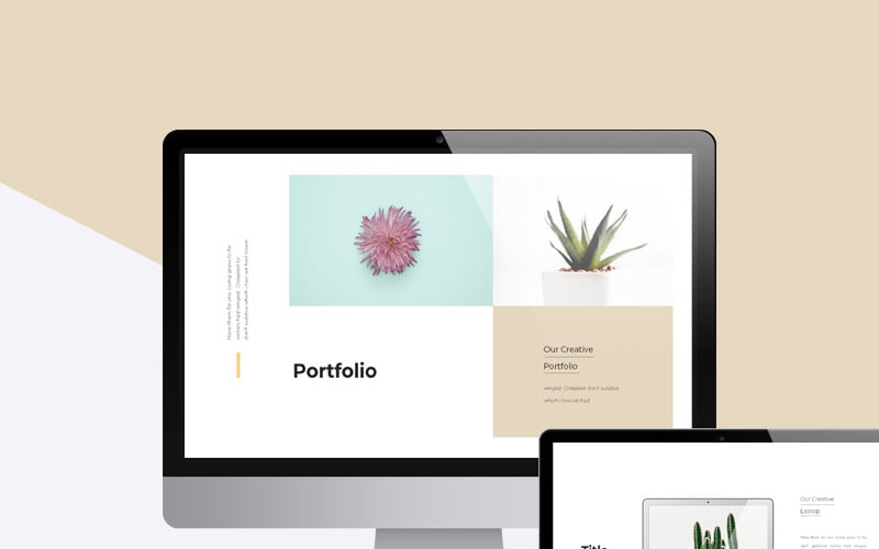minimal presentation powerpoint template original