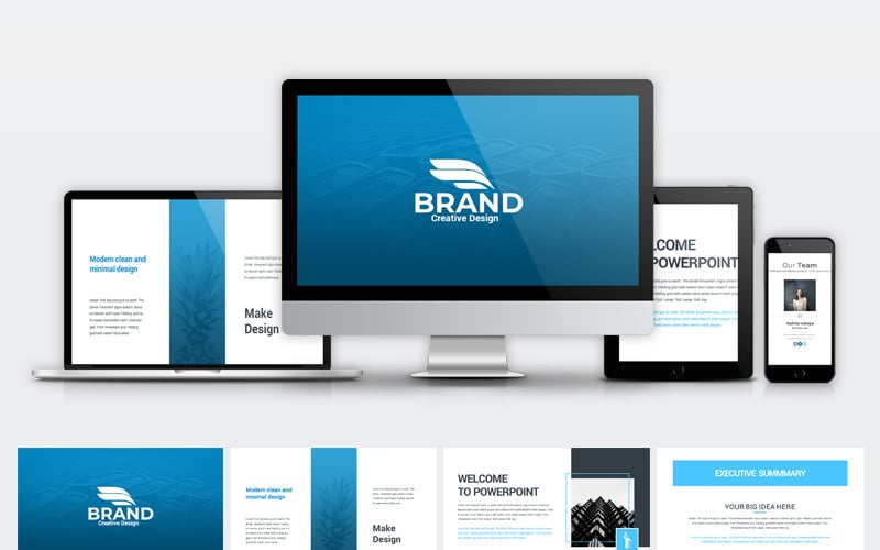 minimal presentation powerpoint template original